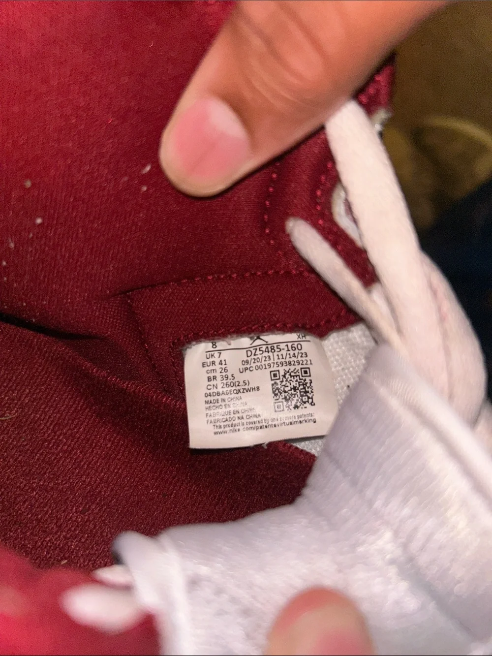 Nike Men’s Red and White High-Top Sneakers